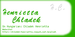 henrietta chladek business card